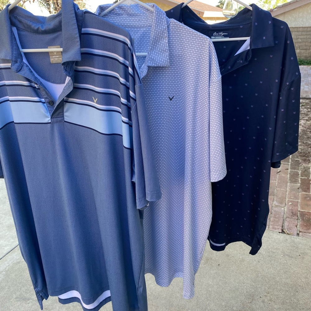 Callaway Men's Striped and Patterned Polo Trio